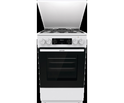 Kuchenka gazowo-elektryczna GORENJE GK5C63WF AirFry, Pizza, Czyszczenie Parowe, Szybkie Nagrzewanie, Żeliwne Ruszty ProGrids, 50cm